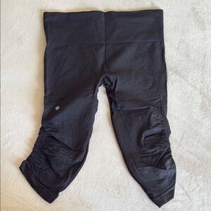 Lululemon Athletica Gray Leggings with Ruching